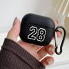 Fashion Black Number football With Hook For Airpod Pro 3 Pro2 Black Cover Silicone Case for Apple Airpods 2 1 Earphone Cases
