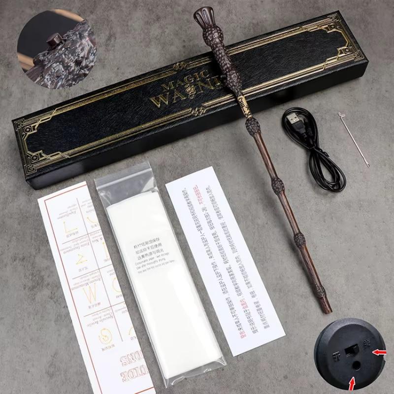 Dumbledore Magic Wand 38cm Fire-Spitting Wand Resin Construction Flame Effects Role Play Collector Item Ergonomic Design