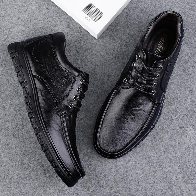 Neue High-Top Herrenschuhe aus echtem Leder Outdoor Verschleißfest Basic Stiefel Mode Mann Warm Plüschfell Schneestiefel Wanderschuhe