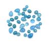 Natural Blue Chalcedony Mix Shape Cabochon Loose Gemstone Lot 30-35 Pcs 7-14 MM 100 CT Blue Chalcedony Cabochon Gemstone For Jewelry Making