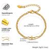 Stainless Steel Double Layer Cross Bracelet for Women Gold Plated Link Chain Bracelets Pray Jewelry Gift