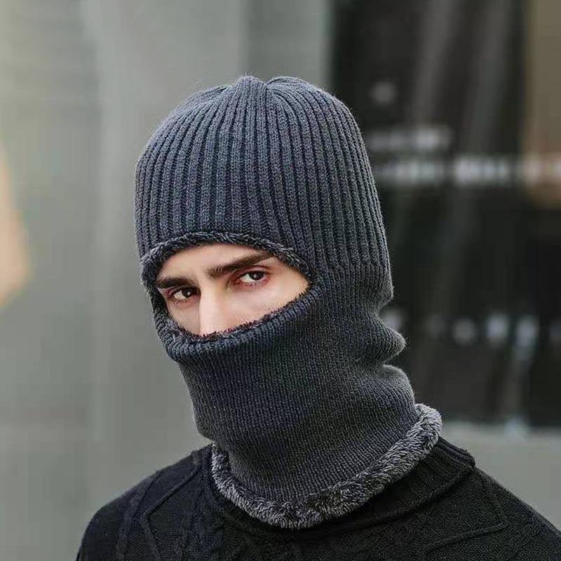 Dome Without Eaves Terry Winter Warm General Neck Thick Flat-eaved Knit Hat Cycling Warm Hat Wholesale