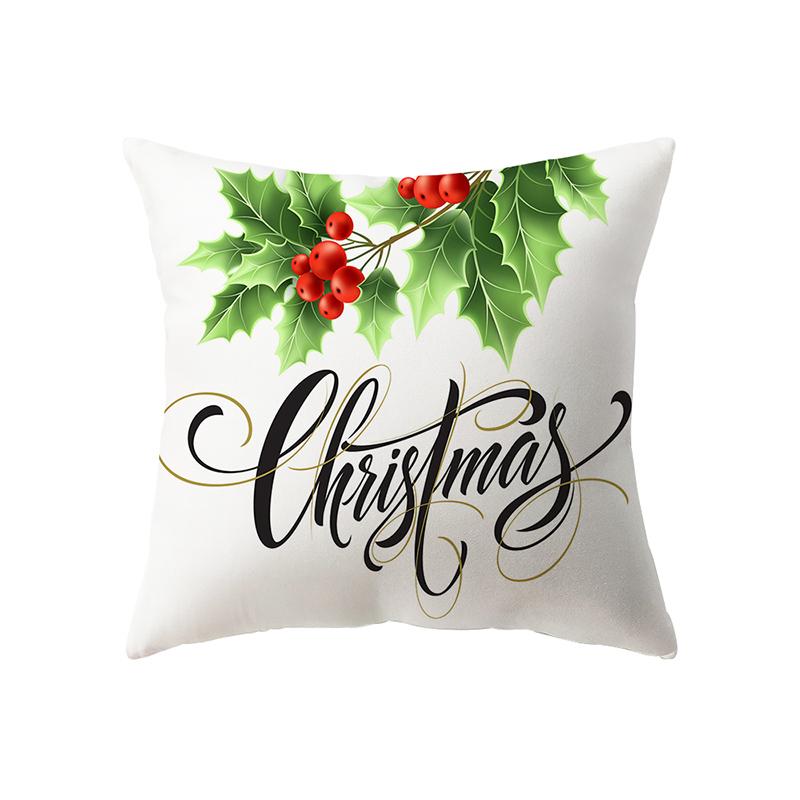 Χαριτωμένη Χριστουγεννιάτικη Θέμα Άγιος Βασίλης Τυπωμένο Μοτίβο Κάλυμμα Μαξιλαριού Διακόσμηση Σαλονιού Σπιτιού Καναπές Πολυεστερικό Μαξιλάρι Μαξιλαροθήκη