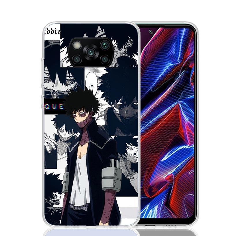 My Hero Dabi Bnha Case Phone Cover for Xiaomi Redmi Note 10 9 9S 8 8T 7 5 Pro Mi 12T 11T 10T 9T 12 11 Lite A3 A2 Trend Fundas Mi
