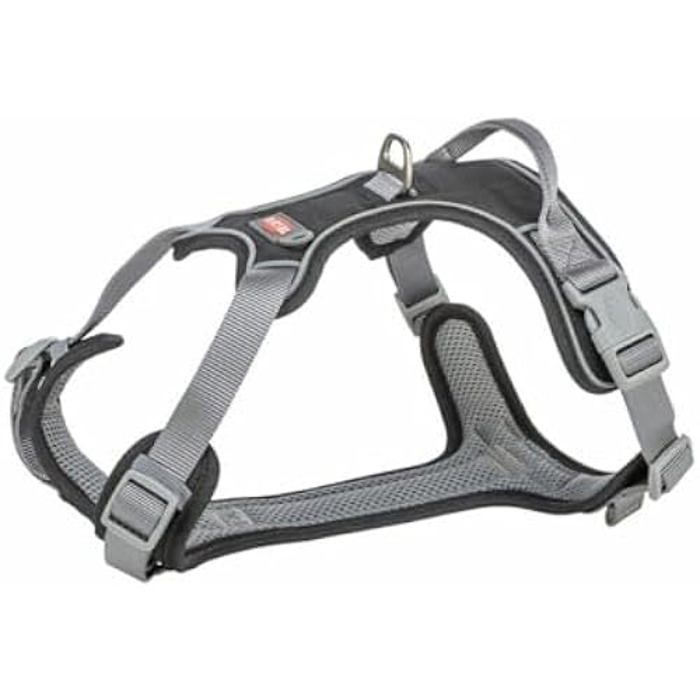 Harnais pour chien - TRIXIE - Premium Active - Noir - Taille Moyen - Utilisation Extérieure