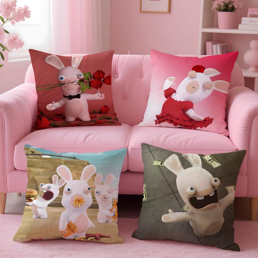 Popular RRabbids Invasionable Cushion Cover Comfortable Durable Pillow Cover MultiScene for Home Office Car Sofa