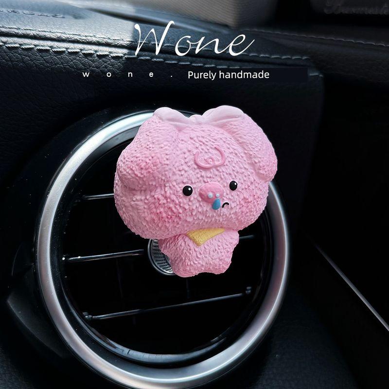 

Car Perfume Aromatherapy Cute Fluffy Pink Piggy Air Vent Decoration Fragrance Diffuser Stone Light Fragrance Gift Pink Piggy Other notes