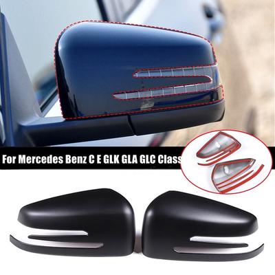 For Mercedes Benz W176 W246 W212 W204 C117 X156 X204 W221 A B C E S Class Car Rearview Side Mirror Cover Wing Cap Trim Sticker