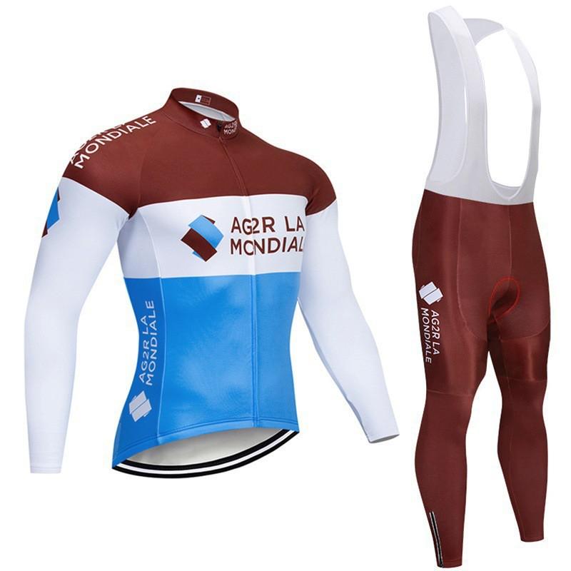 Unisex Long Sleeve Cycling Jersey Set Road Bike Riding Breathable Quick Dry Performance Wear