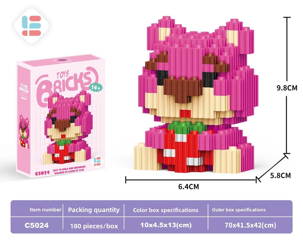 Bag Lotso Crossbody Cartoon Building Blocks Set Toy For Kids Play Educational