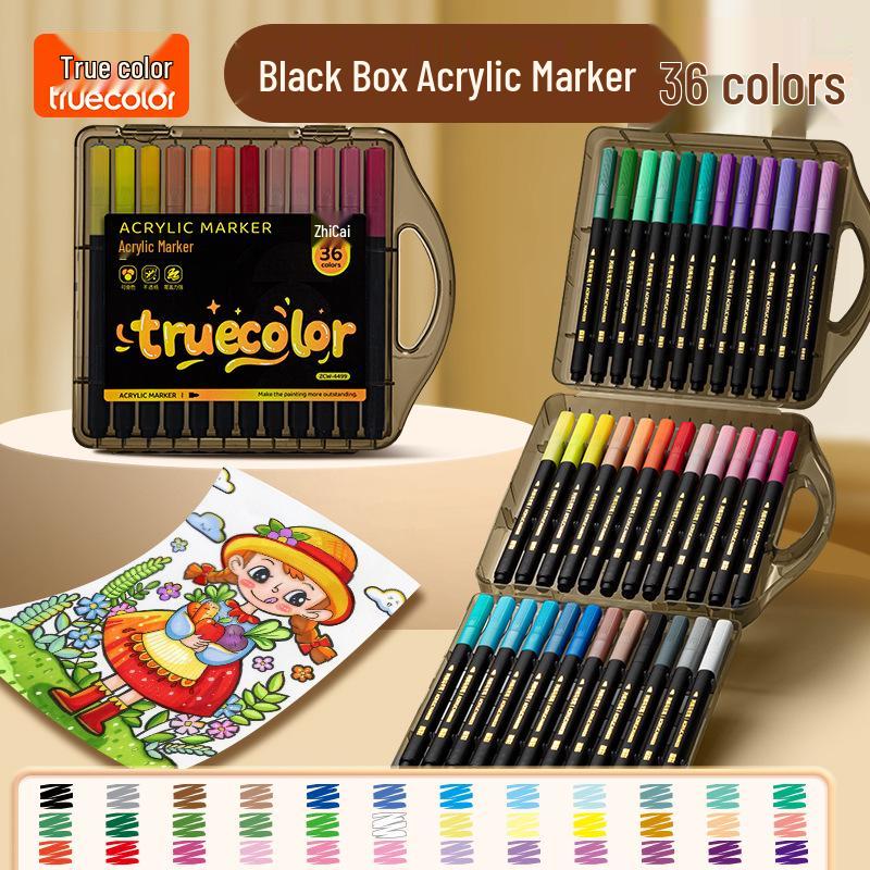 Echter Farbe Quadratischer Marker: Aquarellstift & Acrylkreide Set für Kinder, Bunter Pinsel