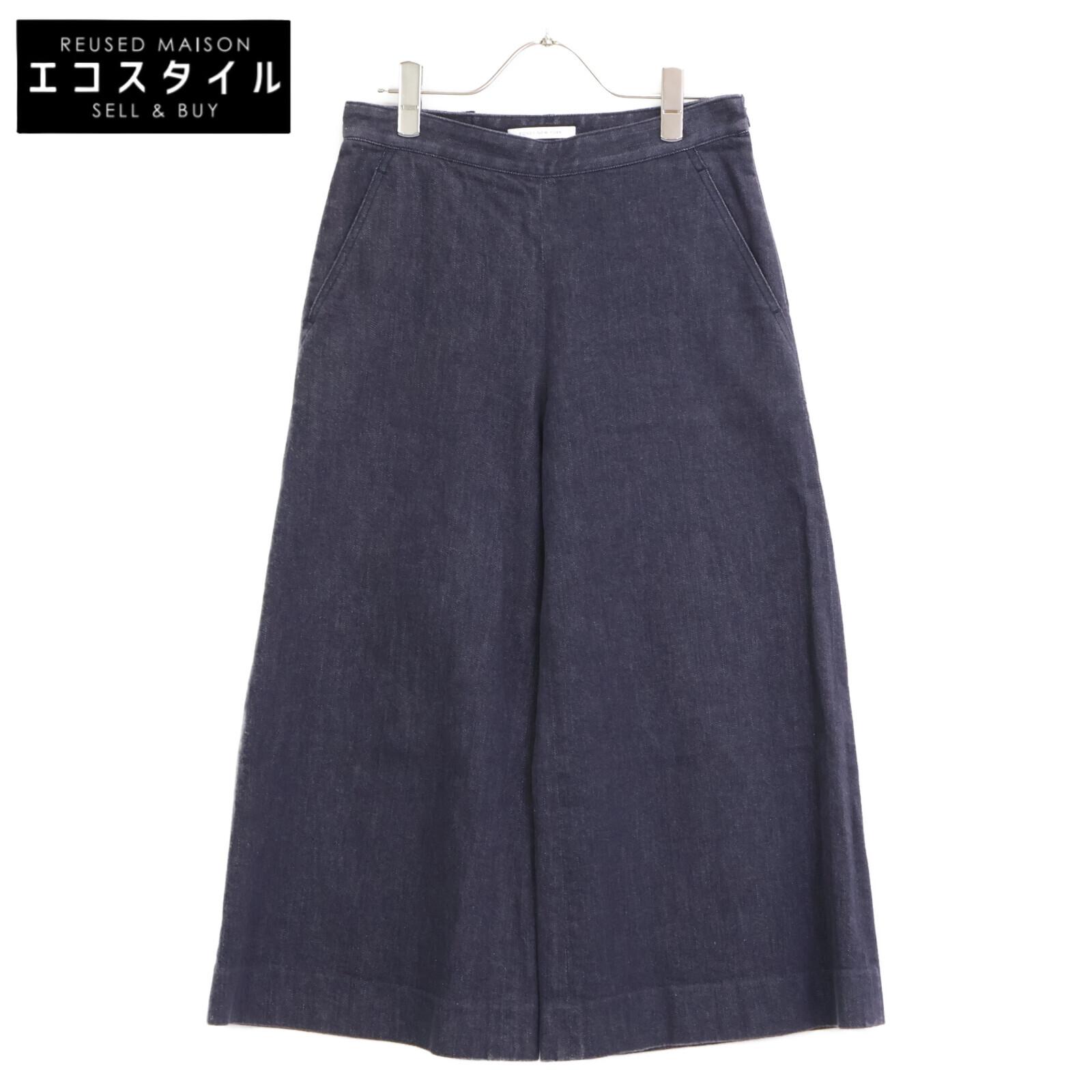 

FOXEY NEW YORK Индигоне Деним Широкие Брюки Низ 38 ИндигоПоношенный