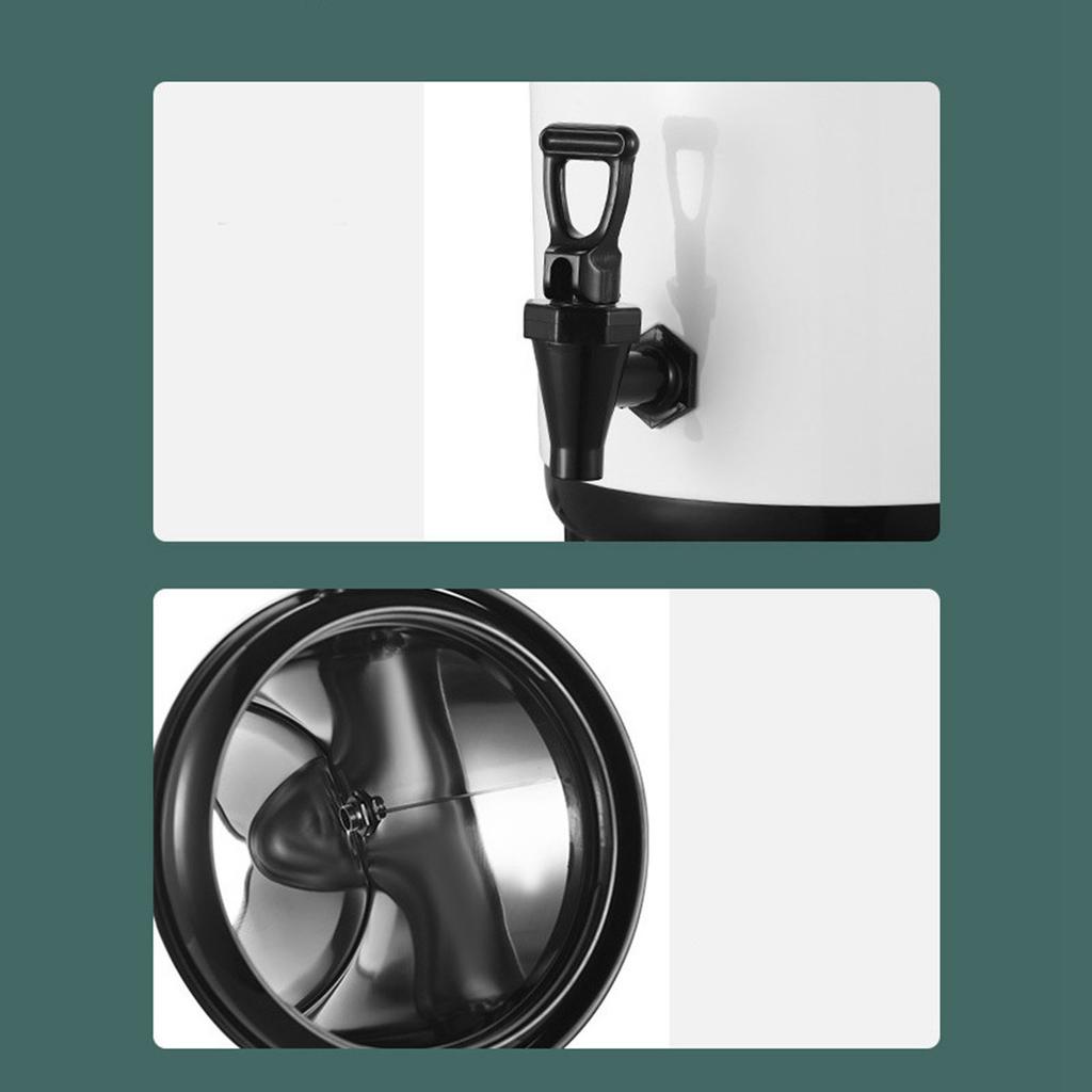 Stainless Steel Milk Tea Bucket Large Capacity Thickened Insulated Beverage Dispenser Barrel with