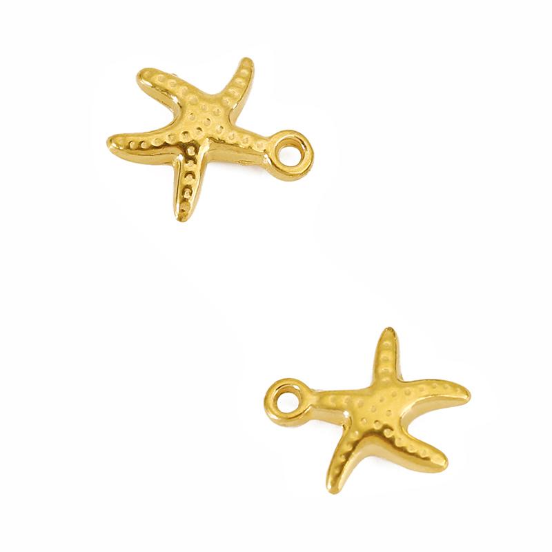 5pcs Never Fade Stainless Steel Beads Animal Dog Claw Starfish Gecko Elephant Charms Earrings Bracelet Necklace Jewelry Making