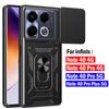 Slide Camera Funda for Infinix Note 40 4G Case Armor Ring Stand Protect Cover for infinix Note 40 Pro Plus 5G Pro+ Capa