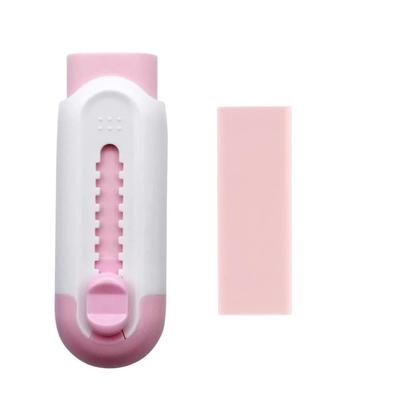 RSINC Retractable Erasers with Brush with 1 Refills Retractable Erasers  Push-Pull Rubber Eraser for Student Children Pack of 1Retractable Erasers