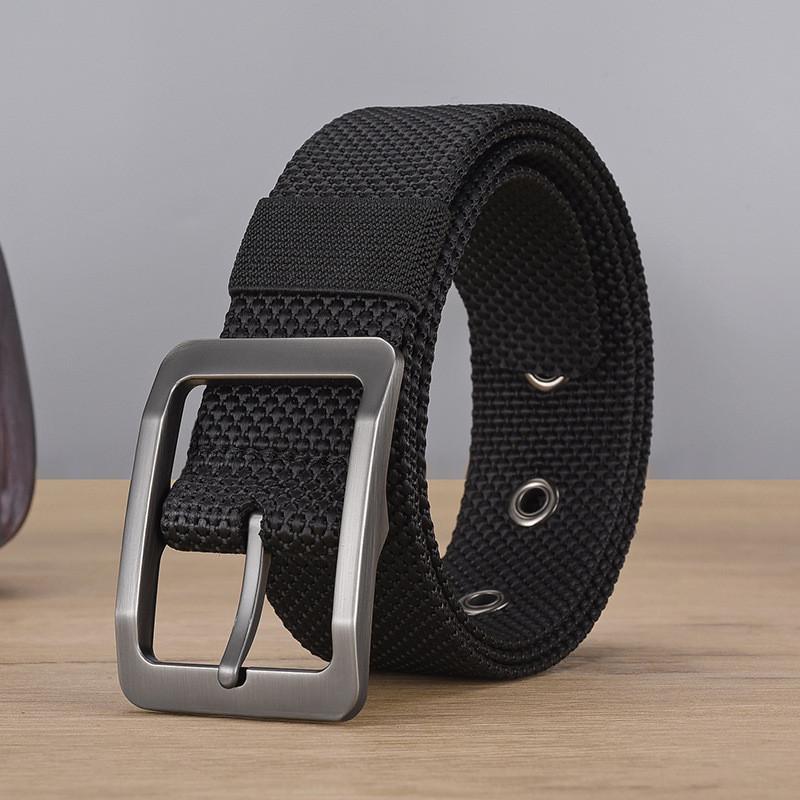 Alloy Buckled Zinc Canvas Belt With Versatile Style For Men Work Travel And