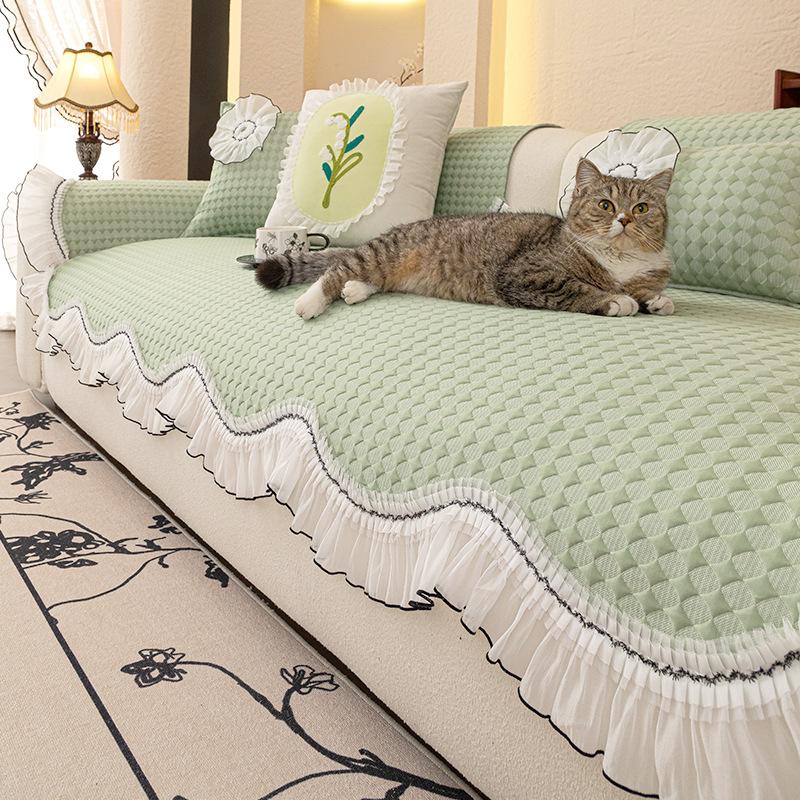 Summer Sofa Cushion  New Cool High-End Sofa Mat Seat Cushion Straight Row Sofa Cover Cover Cloth