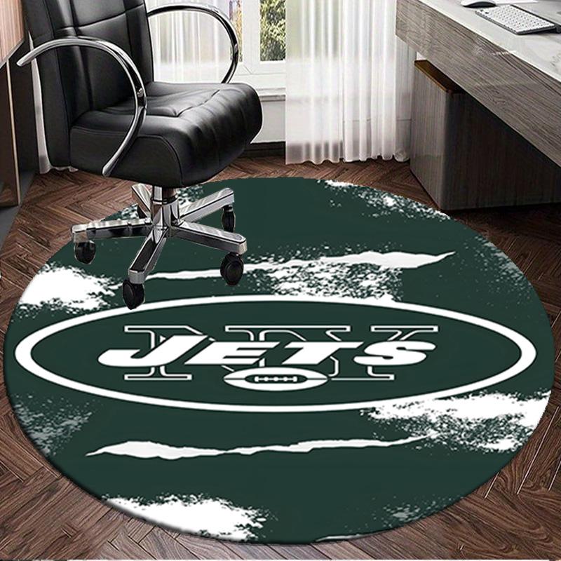 New York Football Logo Round Rug for Livingroom,Bedroom, Palyroom, Chair Rug, Area Rug, Circle Carpet, Large Size Fan Christmas Gift