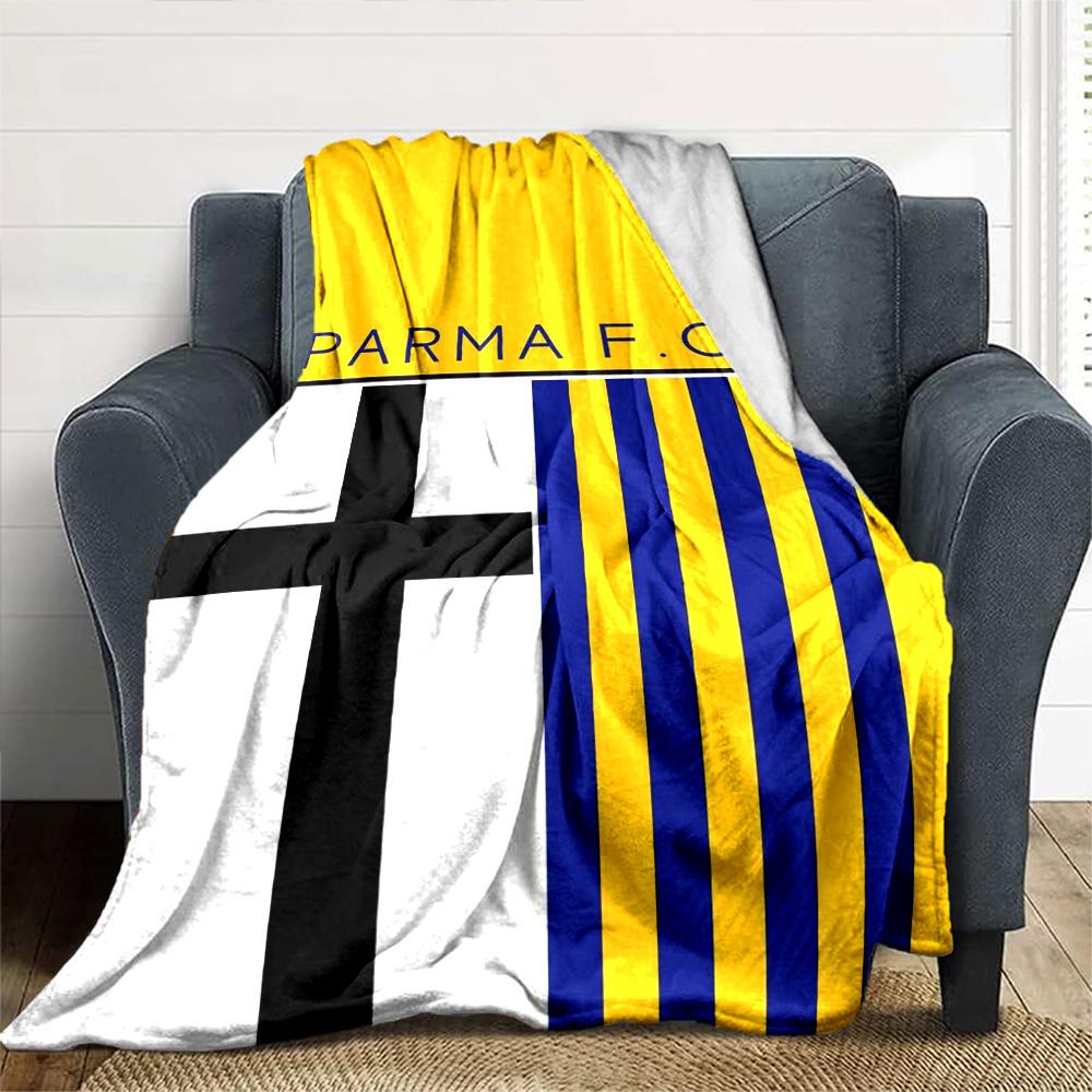 Parma F.C Druck Flanelldecke Hohe Qualität Warm Gemütlich Decke für Alle Jahreszeiten Perfekt für Geschenke Heimdekoration