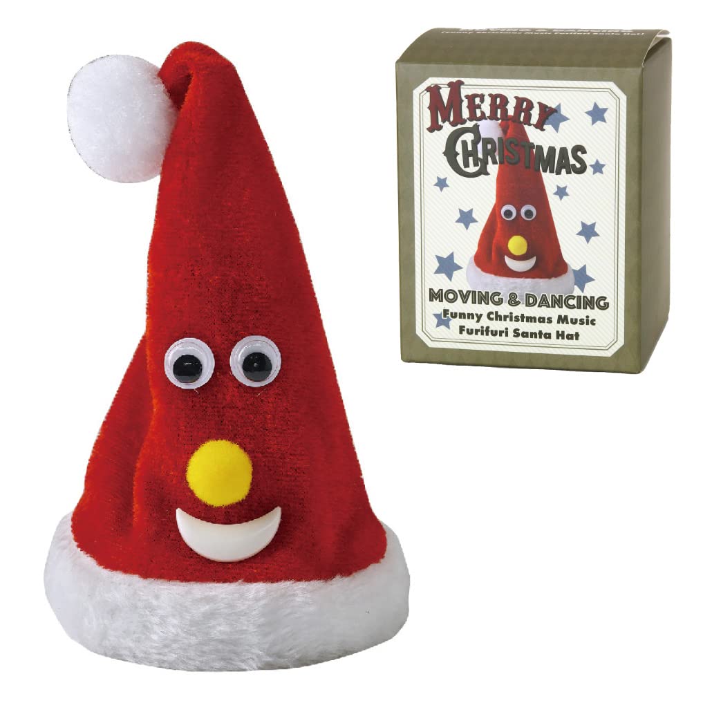 

SPICE OF LIFE Funny Christmas Musical Frilly Santa Battery Diameter 9 x 19cm Hat, Operated, Red, LCXZ2010,