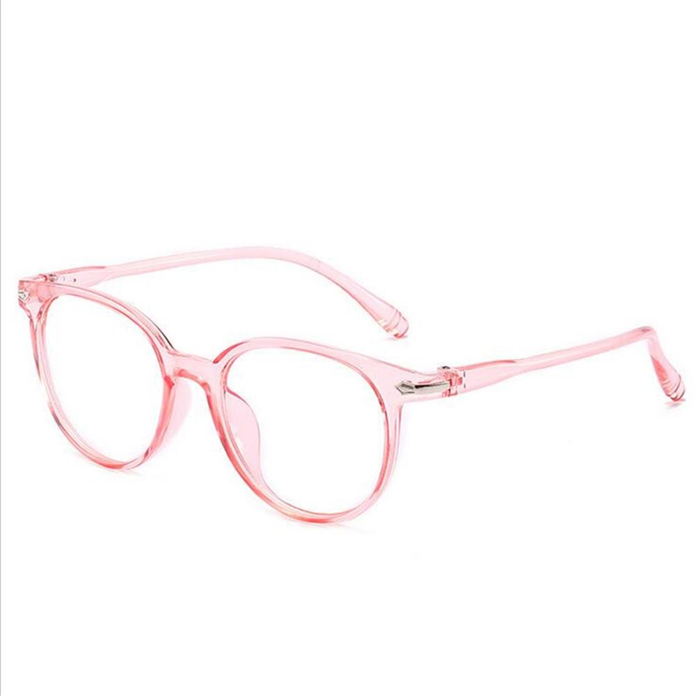 

Transparent Pink Student Nearsighted Glasses Women Men Retro Plastic Oval Myopia Eyeglasses With Degree 0 -0.5 -1.0 -1.5 To -6 0
