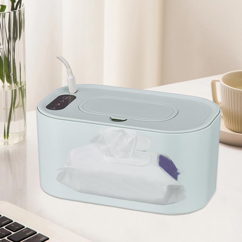 Baby Wipe Warmer Heater Home Outdoor Wet Towel Dispenser Portable USB Charge Night Light Warmer Napkin Heating Box for Home/Car
