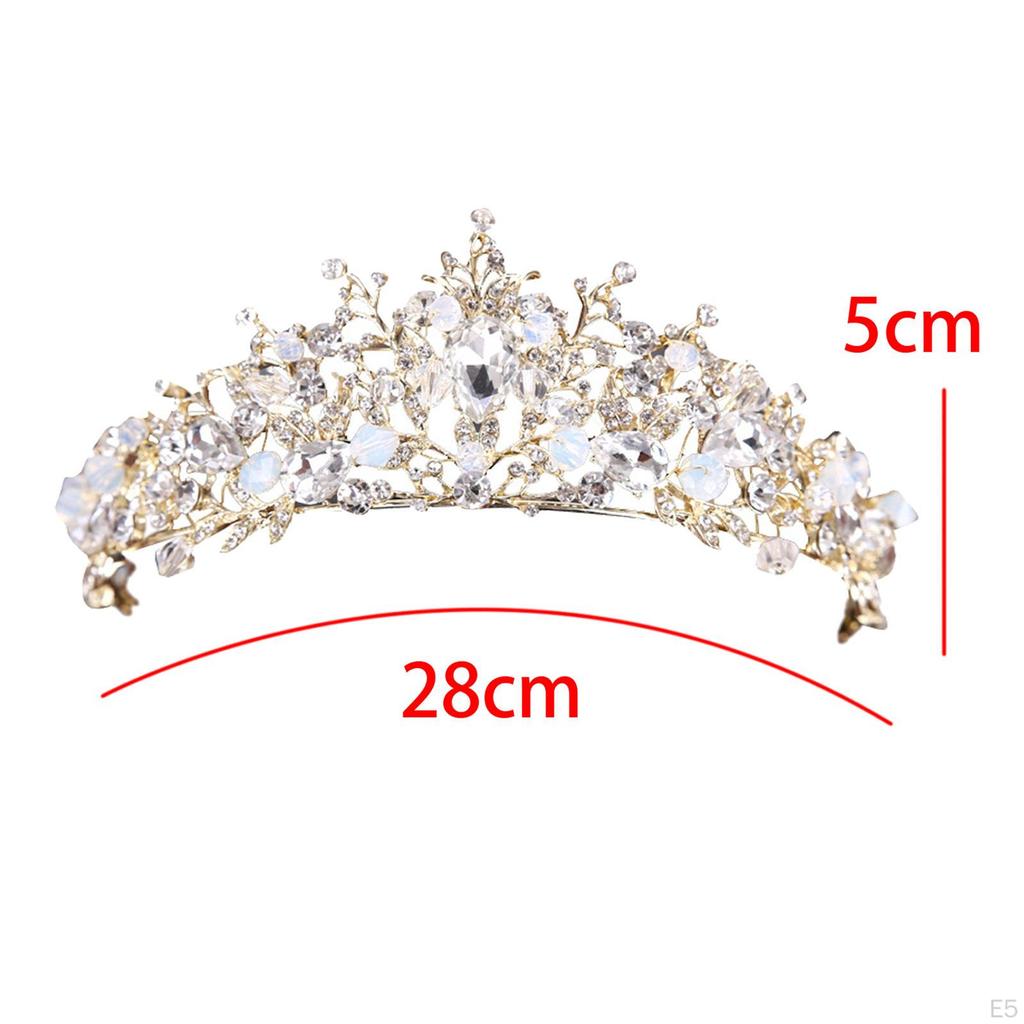 Royal Bridal Tiara Crown for Women And Girls Fairy Princess Elegant Jewelry Hair