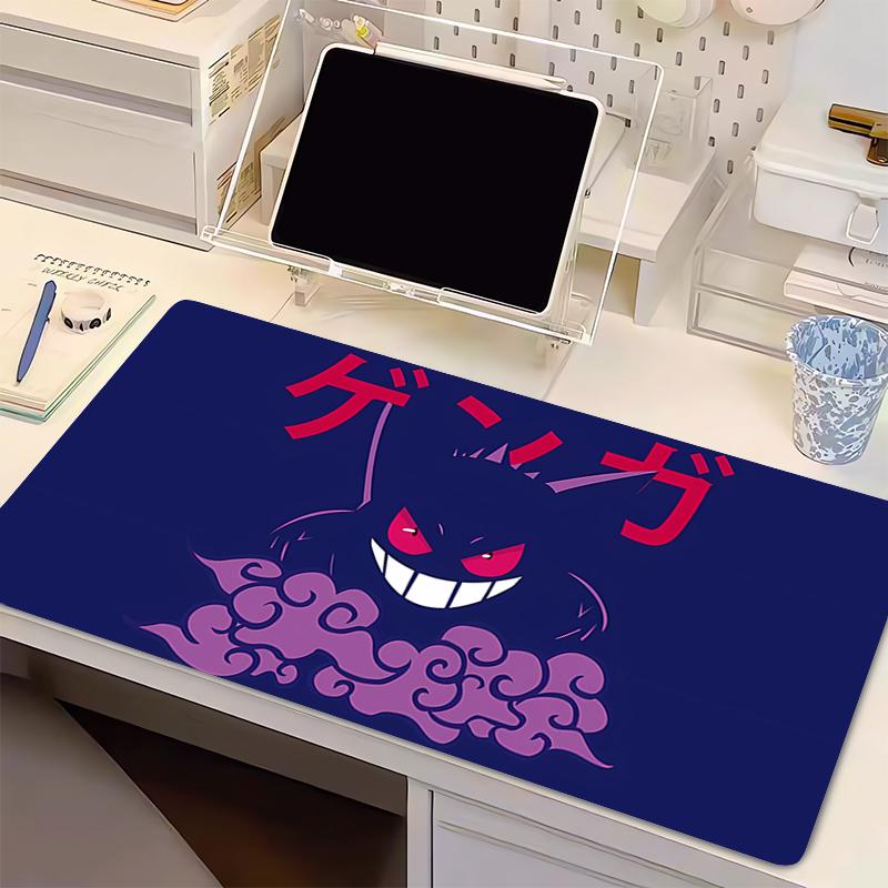 

Mouse Pad Edge White P-Pokemon Gengar Notbook Gamer Keyboard Pad NonSlip Rubber Computer Carpet Desk Mat Gamer Cabinet MousePad 30x60x0.2cm