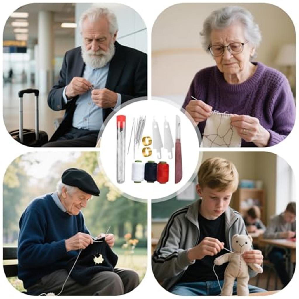 37 kusů: Sada šicích nástrojů, Cestovní základna, Šicí souprava, Vyšívací nástroje, Ruční, Sada šicích nástrojů obsahuje navlékač nití, Spojování, Jehlu a nit