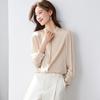 Srcr 19 Momme Double Georgette Silk Long-Sleeve Shirt