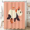 Cute Fox and Panda Animal Shower Curtain Woodland Forest Bathroom Decor Nature Wildlife Pattern Home Decor Set