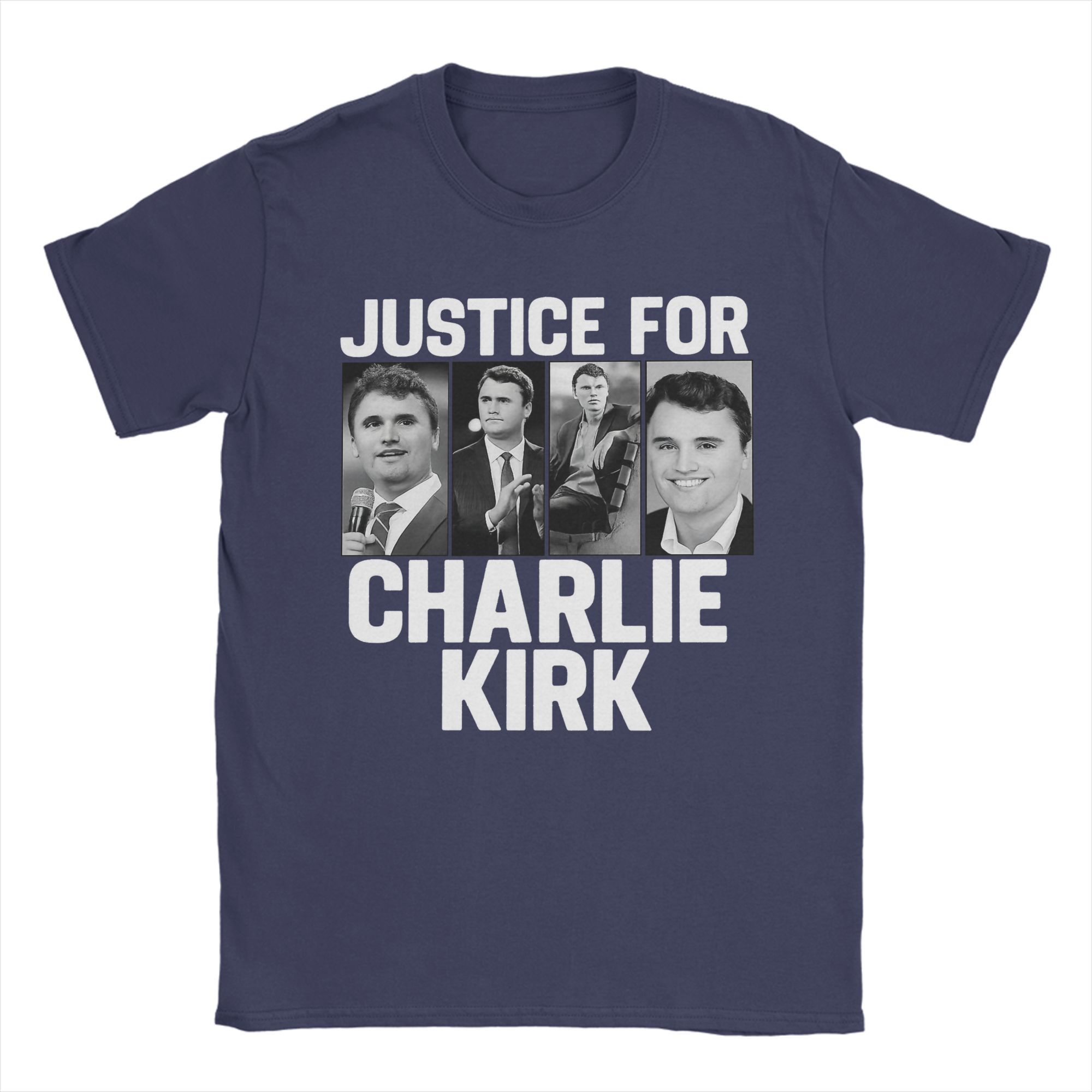 

Justice For Charlie Kirk T Shirt for Men Cotton Fun T-Shirts Crewneck Tees Short Sleeve Clothes 4XL 5XL 6XL 4XL