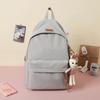 Casual Nylon Student Backpack With Pouch For High School And College Students