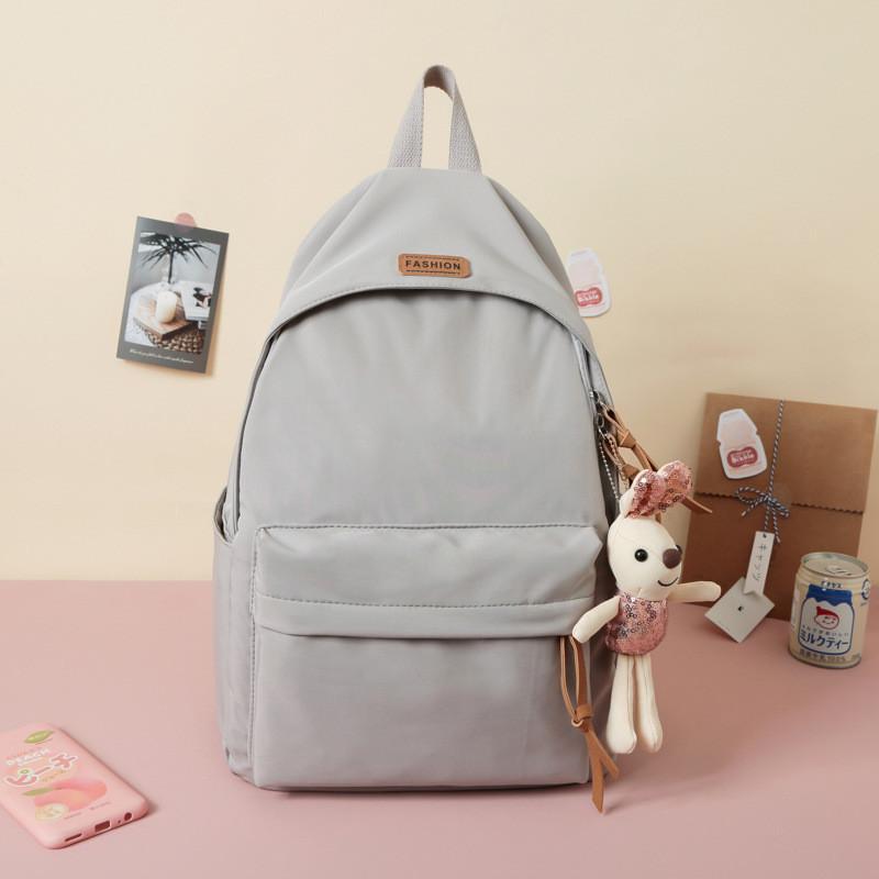 Casual Nylon Student Backpack With Pouch For High School And College Students