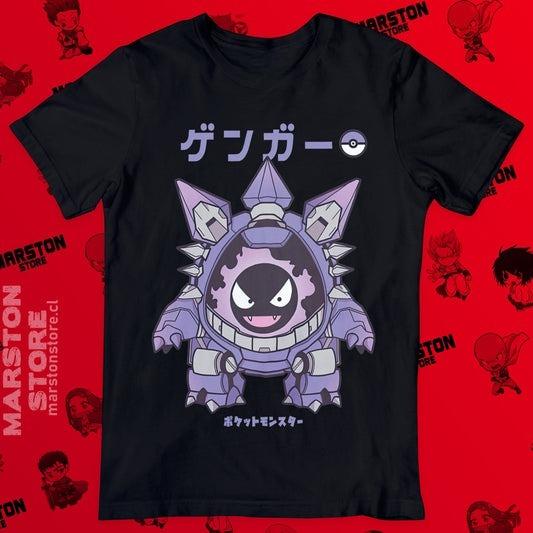 

2026 Pokemon Gengar Anime Unisexs T Shirt Summer Y2k Cotton Women Tee Streetwear Casual Parentchild Top Graphic Print Cartoon Tee S