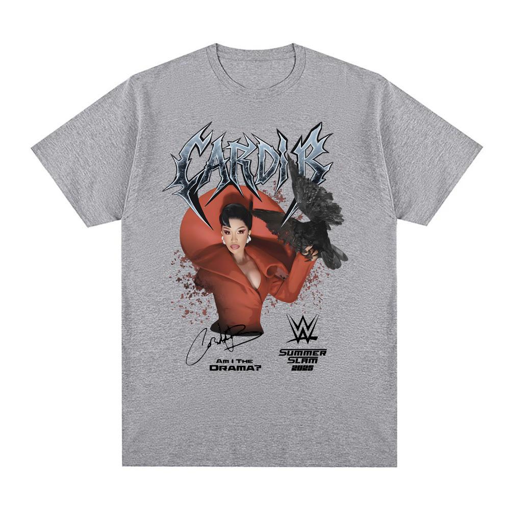 Cardi B Signed - AM I THE DRAMA T Shirt Sleeve Fashion Round NeckTee-shirt Summer 100%Cotton Tshirt Camiseta Hombre Summer Tops