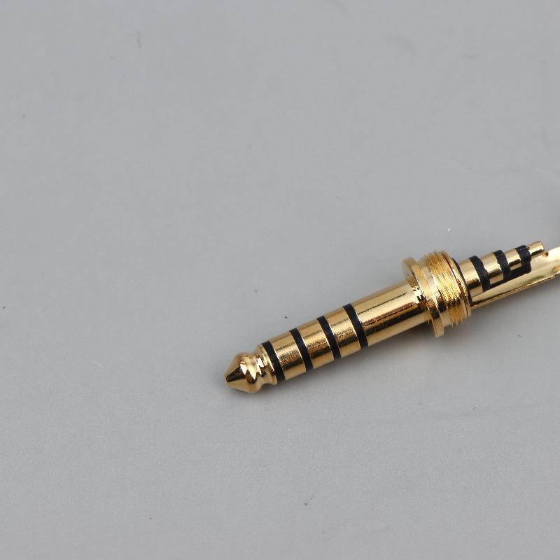 HIFI 4.4MM 5Pole Balanced Audio Plug Copper Rhodium Plated with Clip for Custom Studio Headphones