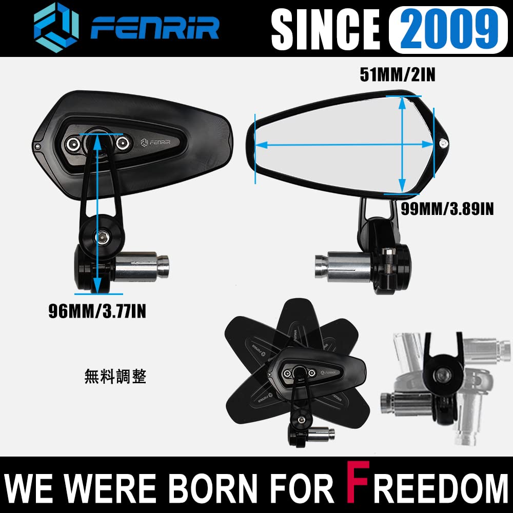 FENRIR Preto Motocicleta Ponta de Guidão Retro Liga de Alumínio Forjado CNC com Pó Anodizado Dobrável Largo R1200 para Mini Street Naked Sport Réplica Não Atende