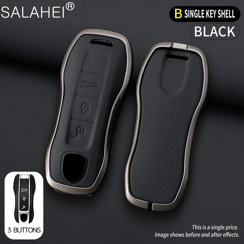 Car Key Case Cover Shell For Porsche Panamera Spyder Carrera Macan Boxster Cayman Cayenne 911 970 981 991 Keychain Accessories