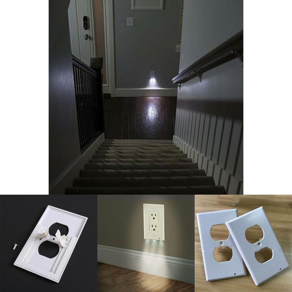 Vielseitige Steckdosenabdeckung mit LED-Nachtlichtsensor für sichere Nutzung