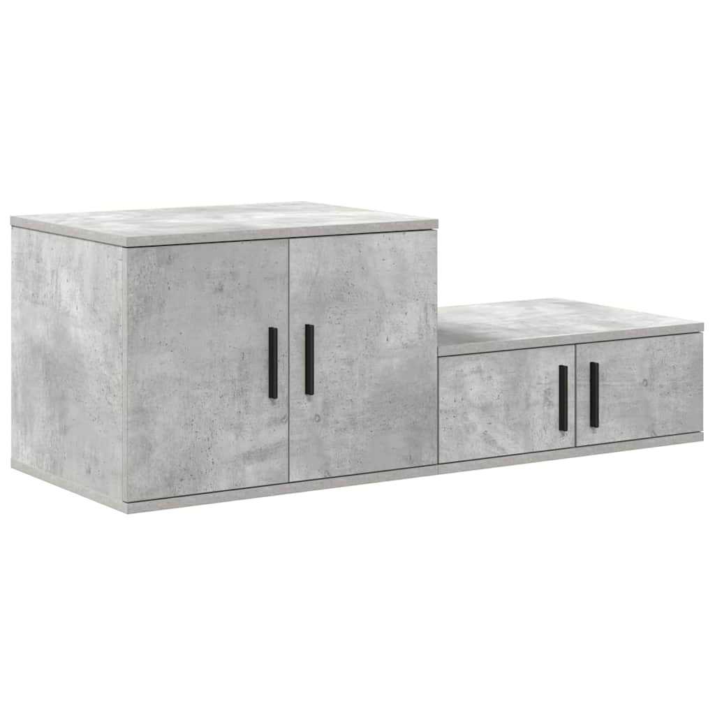 Storage Cabinet 2 pcs Concrete Grey 108 x 41 x 40 cm