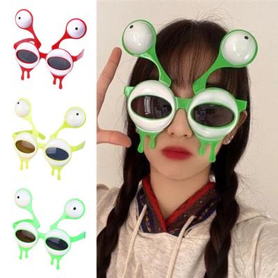 Neuheit Alien Brille Große Augen Alien Sonnenbrille Halloween Kostüm Zubehör für Karneval Festivals Cosplay Partyzubehör