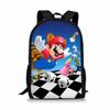 Double Super Mario Shoulder School Bag With Durable Material Pattern Playful