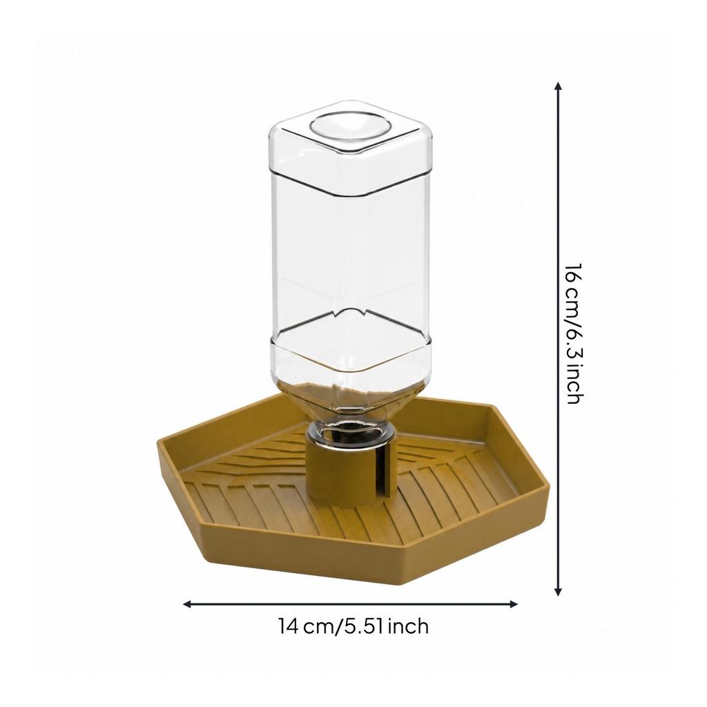 Automatic Reptile Water Dispenser | Low-Profile Base Design, Ribbed Interior