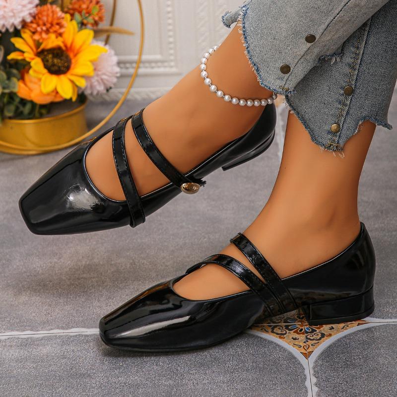 Fashion Women Simple and high-quality High Heel Square Toe Casual 2025 High Quality Ladies Shoes Buckle Strap Solid Fashion