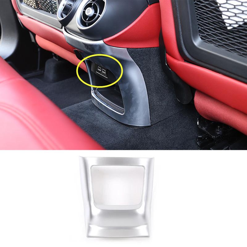 Carbon-Faser-Stil, dekorativer Rahmen für die hintere Auspufföffnung, passend für Alfa Romeo Stelvio 2017– Auto-Innenraum