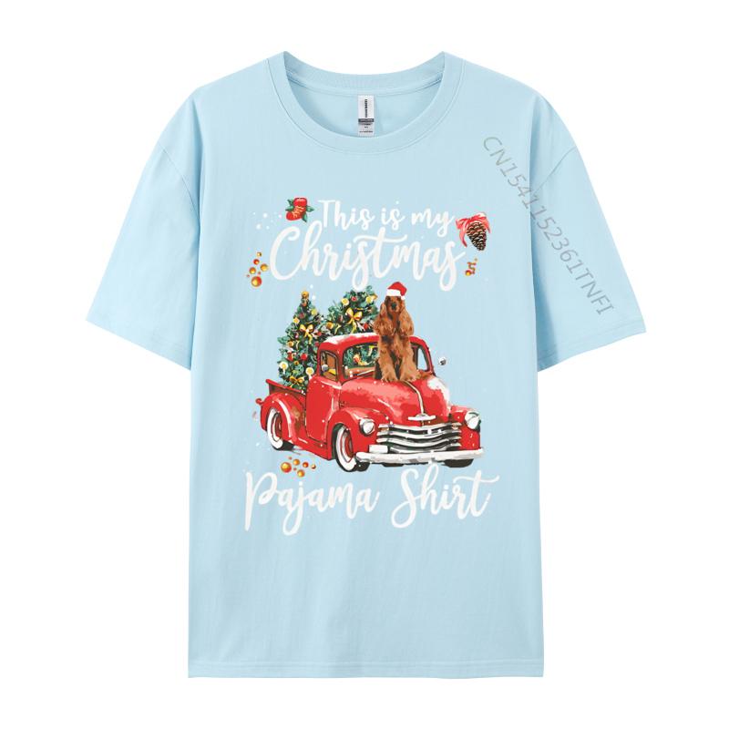 

This Is My Christmas Pajama Cocker Spaniel Tshirts Hip Hop Printed Tshirts Men Simple Style Men Tees Camisas Basicas Hombre 4XL
