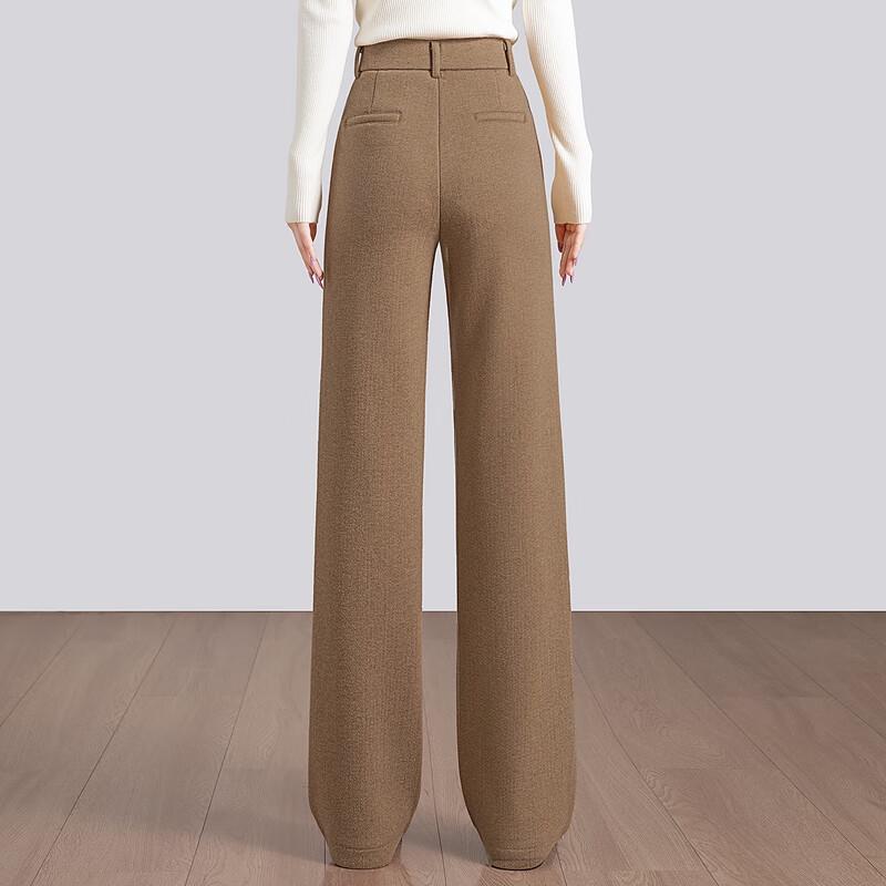 Women's High-Waist Draped Wide-Leg Pants