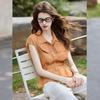 Women's Detachable Belt Short Sleeve Shirt